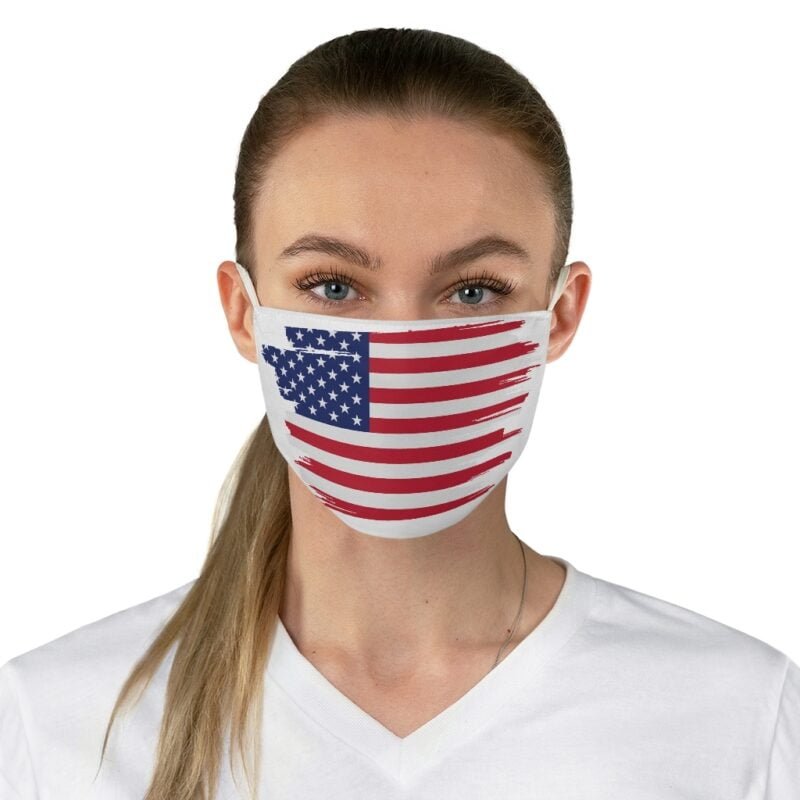 USA Flag Fabric Face Mask - Image 2