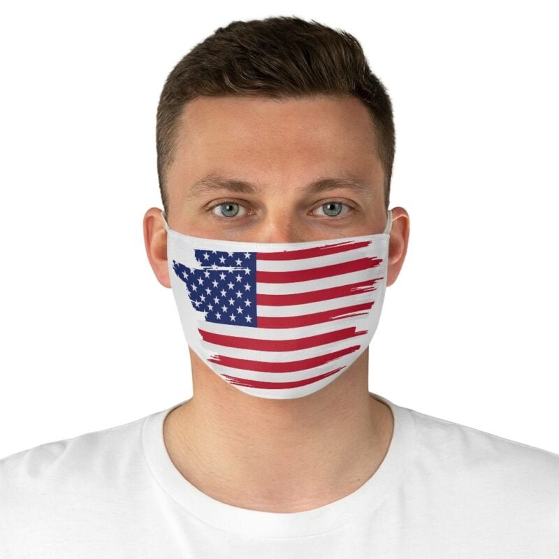 USA Flag Fabric Face Mask - Image 4